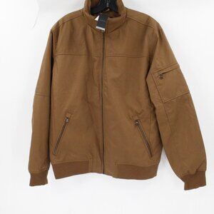 NWT Banana republic flight jacket Mens M water resistant vicuna full zip brown